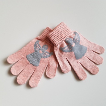 Meiteņu  rozā pirkstaiņi ar eņģelīšiem M-L