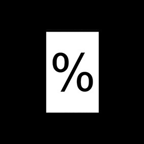 % zīme 3,5x5,5cm