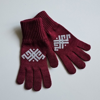 Tumši sarkani pirkstaiņi ar Mārtiņa zīmi