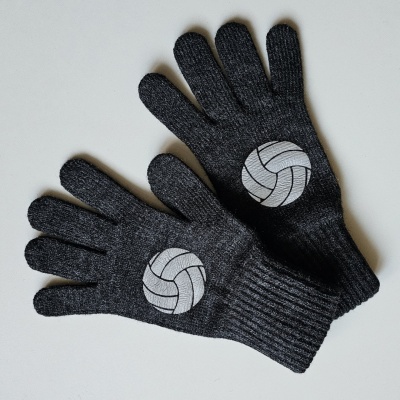 Tumši pelēki pirkstaiņi ar volejbola bumbu